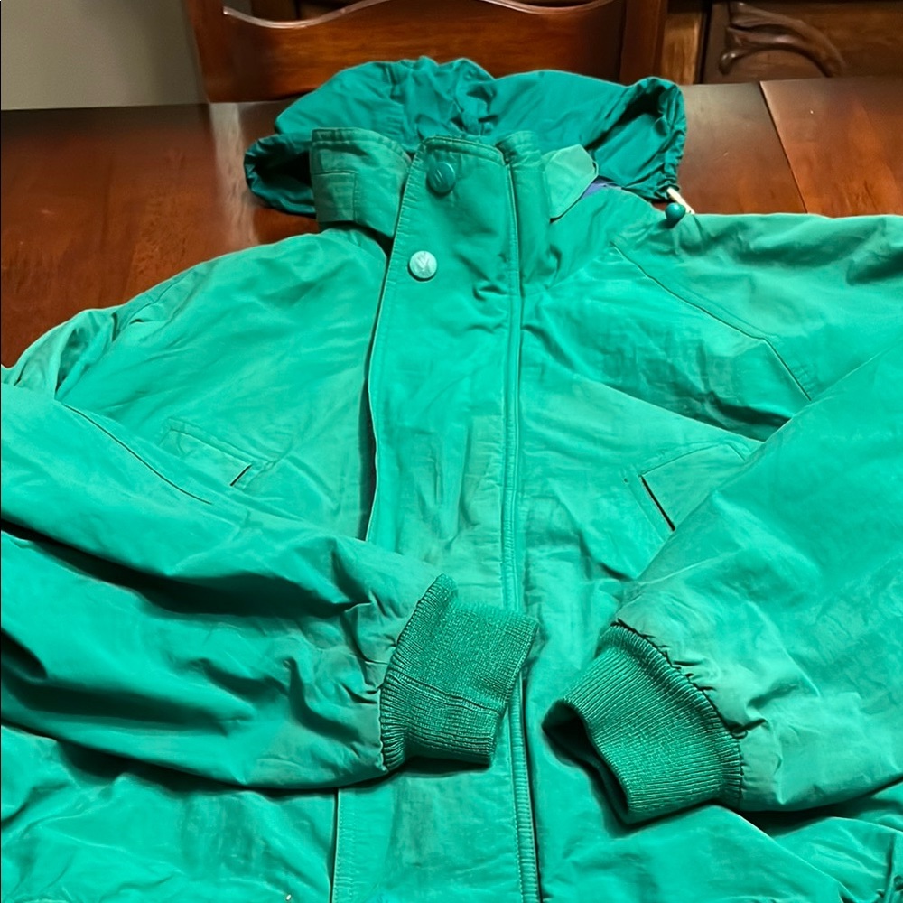 VTG NAUTICA NYLON BLEND GREEN JACKET MEDIUM